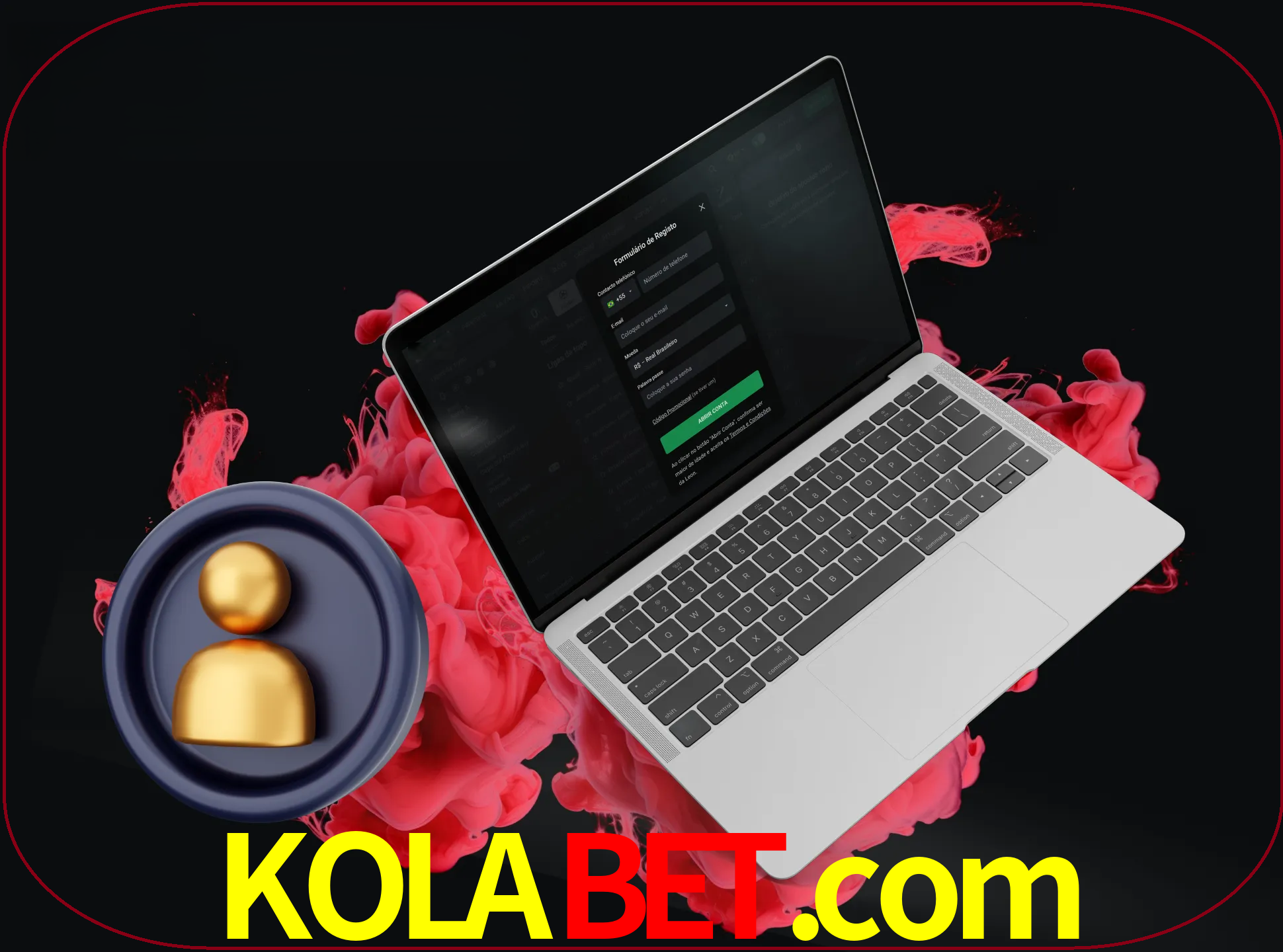 No cabeçalho do site kolabet, clique no botão que o levará a um formulário especial onde terá de introduzir as suas informações actuais.