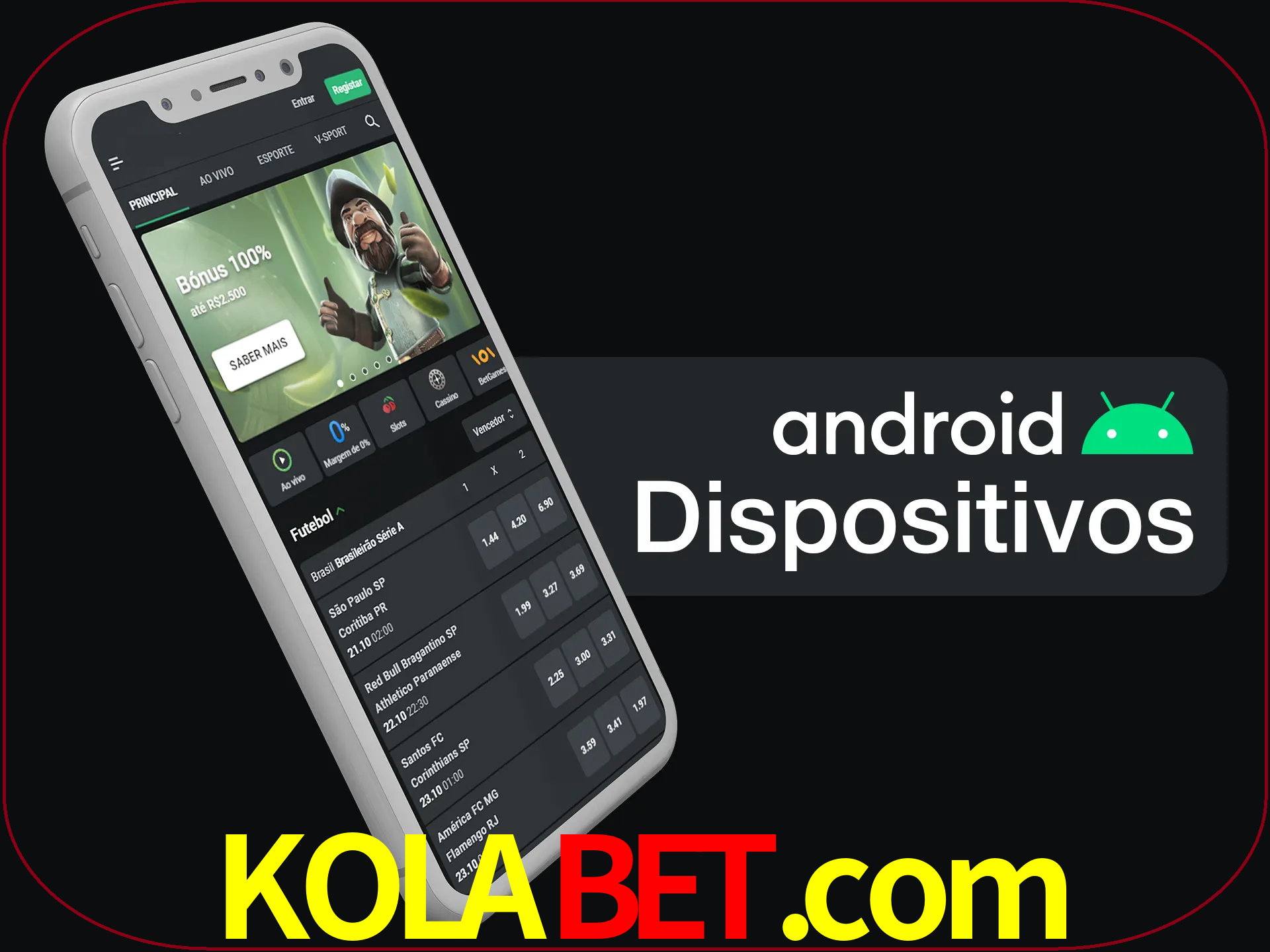 O aplicativo suporta a maioria de todos os dispositivos Android.