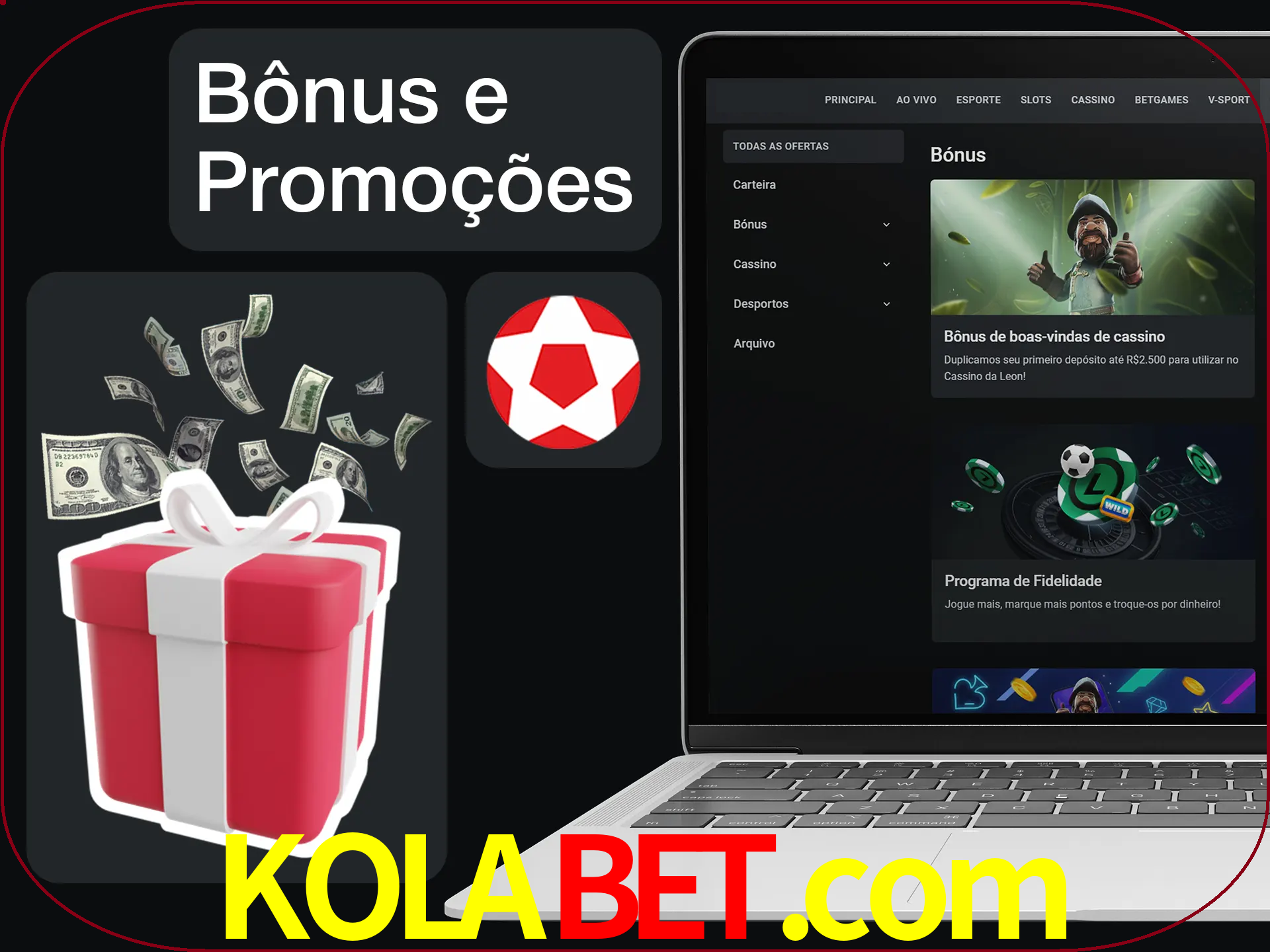 Verifique se há novos bônus e promoções.