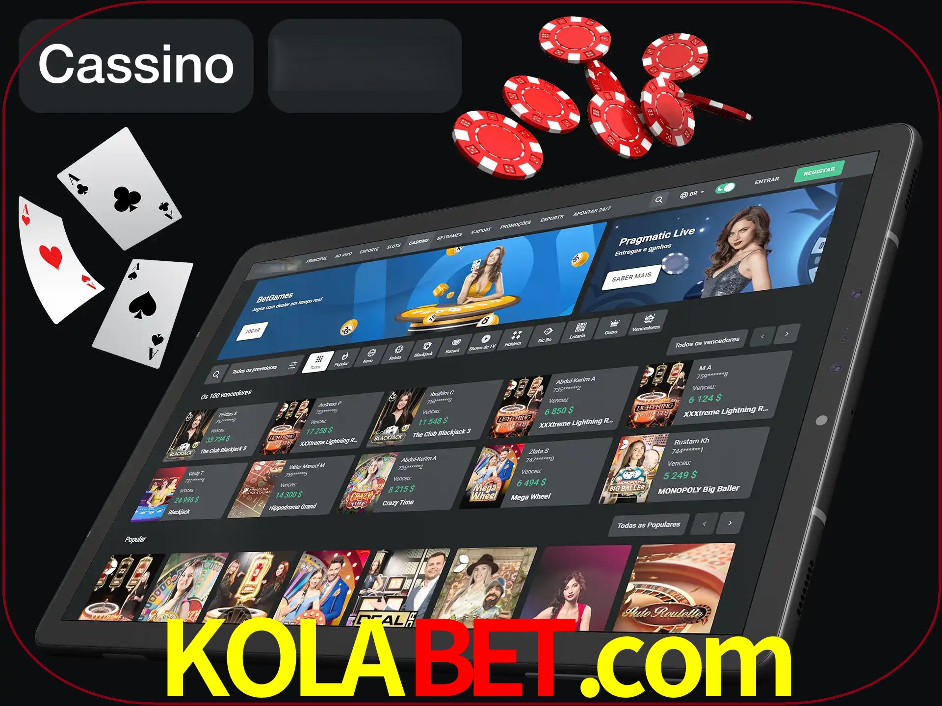 Jogue vários jogos de cassino em nosso cassino.